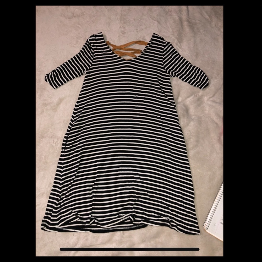 Stripped flowy dress